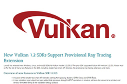 画像ギャラリー No.002のサムネイル画像 / グラフィックスAPI「Vulkan」がリアルタイムレイトレーシングに対応。Windowsだけでなく,MacやLinuxでも利用可能に