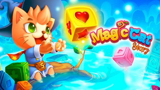 画像ギャラリー No.001のサムネイル画像 / 「Magic Cat Story」iOS版,Android版の配信がスタート。ブロックを回して消すシンプルなパズルゲーム