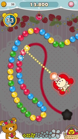 画像ギャラリー No.005のサムネイル画像 / ボールをそろえる「LINE リラックマころろんパズル」事前登録受付がスタート
