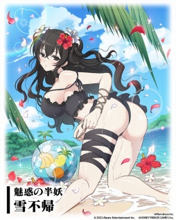 画像ギャラリー No.003のサムネイル画像 / 雪泉と雪不帰が揺れる水着姿で登場。「三国大戦スマッシュ！」×「閃乱カグラ」シリーズコラボを7月14日に開始