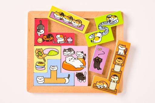 画像ギャラリー No.001のサムネイル画像 / 「ねこあつめ」の木製パズルゲーム「ねこあつめ つめねこパズル」が発売