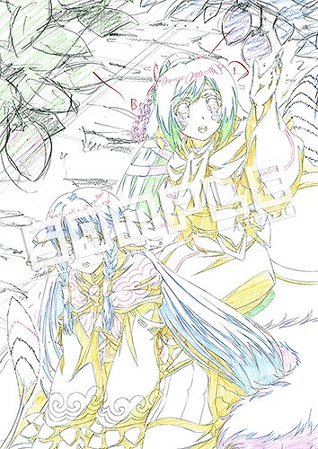 画像ギャラリー No.005のサムネイル画像 / 「うたわれるもの 偽りの仮面」,店舗別特典イラストの線画やラフが公開