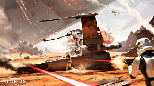 画像ギャラリー No.003のサムネイル画像 / 「Star Wars バトルフロント」予約購入者に先行配信される追加コンテンツ「Battle of Jakku」のアートワークが公開