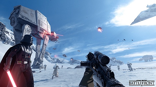 画像ギャラリー No.008のサムネイル画像 / ［TGS 2015］「Star Wars バトルフロント」が日本国内で初となるプレイアブル出展。さっそく“ウォーカー・アサルト”モードで帝国軍のAT-ATを阻止してみた
