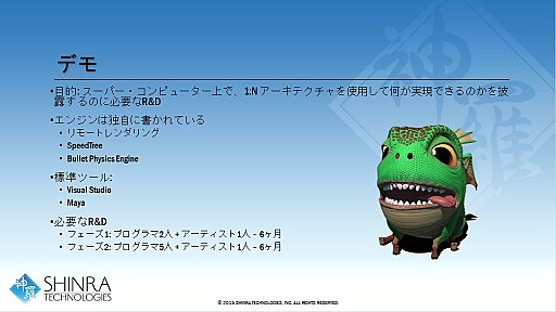 画像ギャラリー No.019のサムネイル画像 / 西川善司の3DGE:新世代クラウドゲームプラットフォーム「シンラ・システム」の開発キットが公開に