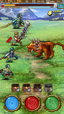 画像ギャラリー No.002のサムネイル画像 / スマホで手軽にハンティングできる「モンスターギア」プレイレポート。アクション性が高いRPG風バトルと，最大4人による協力プレイが特徴