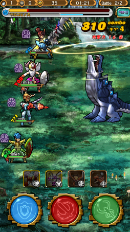 画像ギャラリー No.005のサムネイル画像 / スマホで手軽にハンティングできる「モンスターギア」プレイレポート。アクション性が高いRPG風バトルと，最大4人による協力プレイが特徴