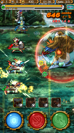 画像ギャラリー No.021のサムネイル画像 / スマホで手軽にハンティングできる「モンスターギア」プレイレポート。アクション性が高いRPG風バトルと，最大4人による協力プレイが特徴