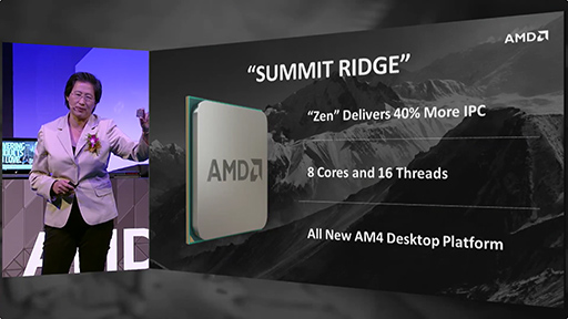 画像ギャラリー No.003のサムネイル画像 / 【速報】［COMPUTEX］AMD，「Zen」アーキテクチャの新型CPU「Summit Ridge」のパッケージとスペック概要を公開