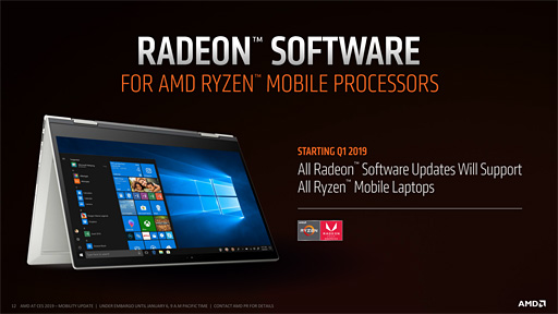 画像ギャラリー No.009のサムネイル画像 / AMD，第2世代「Ryzen Mobile」プロセッサを発表。12nmプロセス技術を採用して製造される「Zen＋＆Vega」なAPU