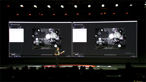 画像ギャラリー No.004のサムネイル画像 / AMD，第3世代Ryzenを披露。サンプルチップの時点でCINEBENCH R15のスコアはi9-9900Kを上回る