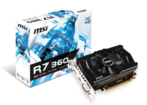 画像ギャラリー No.001のサムネイル画像 / MSI，全長165mmでOC仕様の「Radeon R7 360」搭載カードを発売