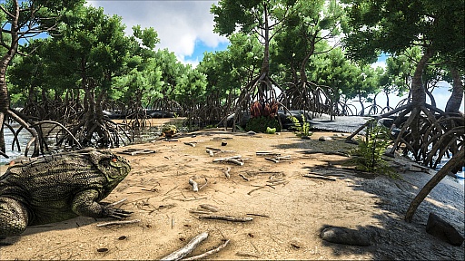 画像ギャラリー No.003のサムネイル画像 / 「ARK: Survival Evolved」の最新パッチで新環境の“雪原”と“湿地”が追加。ダイアウルフやオオツノシカも登場