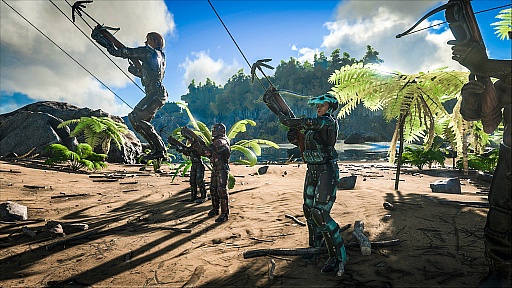 画像ギャラリー No.004のサムネイル画像 / 古代生物が生息する世界でサバイバルする「ARK: Survival Evolved」のアップデート実施。グループ連携要素やグラップリングフック，新たな生物などが登場
