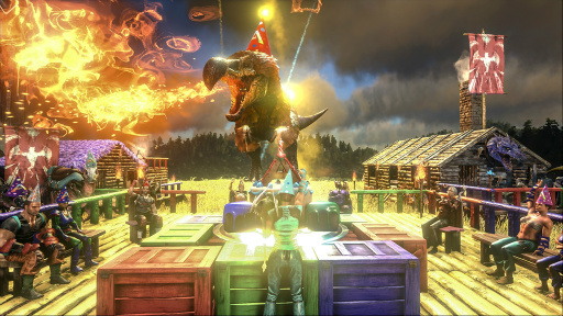 画像ギャラリー No.002のサムネイル画像 / 「ARK: Survival Evolved」アーリーアクセス開始1周年を記念し,火を噴く巨大ドラゴンがボスモンスターとして登場