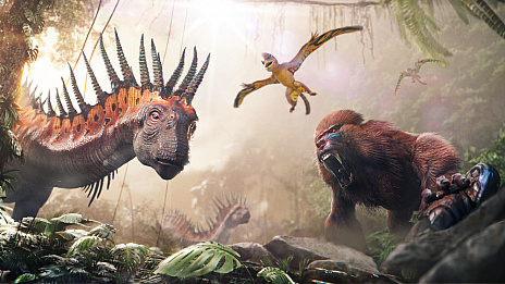 画像ギャラリー No.002のサムネイル画像 / PS4版「ARK: Survival Evolved」の無料アップデート配信。遺跡などが探索できる新マップや,新たな3種類の生物が実装に