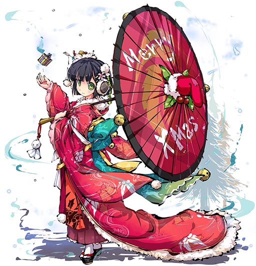 画像ギャラリー No.004のサムネイル画像 / 「ひめがみ絵巻」，クリスマス限定の姫神4体が本日より期間限定で登場