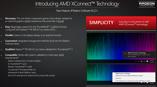 画像ギャラリー No.002のサムネイル画像 / AMD,Thunderbolt 3接続の外付けGPU技術「XConnect」を正式発表
