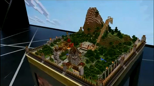画像ギャラリー No.005のサムネイル画像 / ［E3 2015］AR-HMD「Microsoft HoloLens」対応の「Minecraft」デモが披露。神の視点でマップのオブジェクトを操作可能に