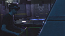 画像ギャラリー No.004のサムネイル画像 / MR-HMD「HoloLens」のE3 2015体験アトラクションはこんな感じだった。現実/仮想がミックスされた「Halo 5:Guardians」の世界を歩く