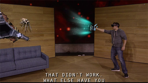 画像ギャラリー No.005のサムネイル画像 / Microsoft，複合現実対応型HMD「HoloLens」の開発者向けエディションを2016年第1四半期に3000ドルで発売