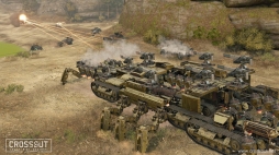 画像ギャラリー No.003のサムネイル画像 / 「CROSSOUT」,特別車両リヴァイアサンを操作して戦う「クランバトル」が実装