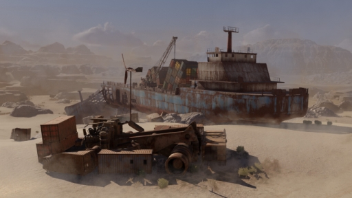 画像ギャラリー No.003のサムネイル画像 / 「CROSSOUT」の「アドベンチャー」モードにストーリー「伝染病」が追加。PvP戦用マップ「砂漠の海」も実装