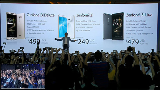 画像ギャラリー No.006のサムネイル画像 / ［COMPUTEX］ASUS，新型Androidスマートフォン「Zenfone 3」シリーズ3機種を発表。6.8インチの大画面モデルも登場