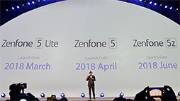 画像ギャラリー No.004のサムネイル画像 / ASUS，新型スマートフォン「ZenFone 5」シリーズ3機種を発表。ハイエンドの「ZenFone 5Z」はSnapdragon 845搭載で479ユーロに