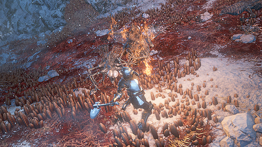 画像ギャラリー No.003のサムネイル画像 / 「DARK SOULS III」,DLC第1弾「ASHES OF ARIANDEL」の最新プレイムービーが公開。激しく雪の舞う新ステージでのバトルを収録