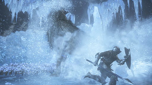 画像ギャラリー No.004のサムネイル画像 / 「DARK SOULS III」,DLC第1弾「ASHES OF ARIANDEL」の最新プレイムービーが公開。激しく雪の舞う新ステージでのバトルを収録