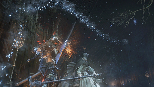 画像ギャラリー No.005のサムネイル画像 / 「DARK SOULS III」,DLC第1弾「ASHES OF ARIANDEL」の最新プレイムービーが公開。激しく雪の舞う新ステージでのバトルを収録