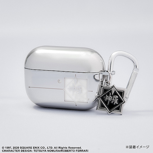 画像ギャラリー No.002のサムネイル画像 / 「FF7R」より,神羅カンパニーのメタルチャームが付いたAirPods Pro(第1世代)用カバーが登場。5月の発売へ向けて予約受付開始