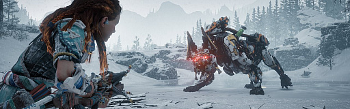 画像ギャラリー No.001のサムネイル画像 / 「Horizon Zero Dawn」の拡張コンテンツ「凍てついた大地」に,新たな敵「スコーチャー」が登場。騎乗状態でアイテムを入手できるスキルも追加