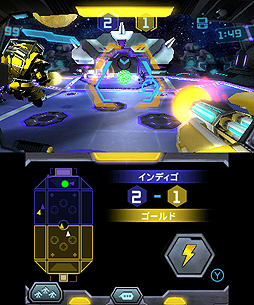 画像ギャラリー No.003のサムネイル画像 / 3DS「メトロイドプライム フェデレーションフォース」の訓練用競技「ブラストボール」が本日より無料配信。3対3でボールを撃ち合いゴールを目指す