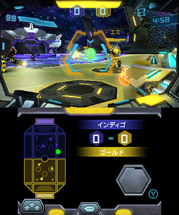 画像ギャラリー No.004のサムネイル画像 / 3DS「メトロイドプライム フェデレーションフォース」の訓練用競技「ブラストボール」が本日より無料配信。3対3でボールを撃ち合いゴールを目指す