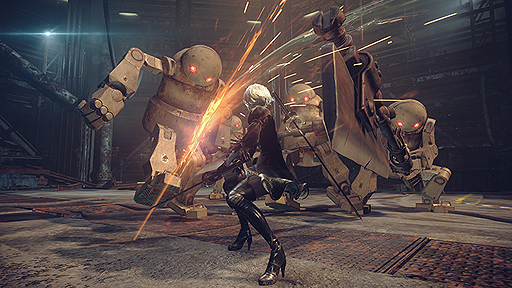 画像ギャラリー No.007のサムネイル画像 / 「ニーア」シリーズ最新作のタイトル名は「NieR Automata」（ニーア オートマタ）。主人公「2B」のアクションを確認できるトレイラーが公開