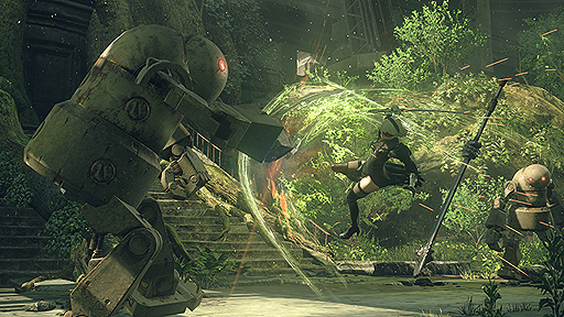 画像ギャラリー No.009のサムネイル画像 / 「ニーア」シリーズ最新作のタイトル名は「NieR Automata」（ニーア オートマタ）。主人公「2B」のアクションを確認できるトレイラーが公開