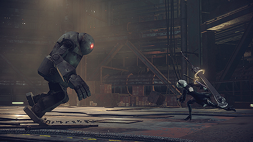 画像ギャラリー No.010のサムネイル画像 / 「ニーア」シリーズ最新作のタイトル名は「NieR Automata」（ニーア オートマタ）。主人公「2B」のアクションを確認できるトレイラーが公開