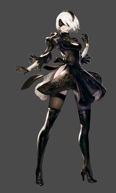 画像ギャラリー No.011のサムネイル画像 / 「ニーア」シリーズ最新作のタイトル名は「NieR Automata」（ニーア オートマタ）。主人公「2B」のアクションを確認できるトレイラーが公開