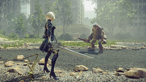 画像ギャラリー No.003のサムネイル画像 / 「NieR:Automata」と「FFXV」のコラボが発表。FFXVの主人公・ノクティスが使う「エンジンブレード」がNieRに武器として登場する