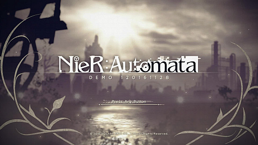 画像ギャラリー No.001のサムネイル画像 / 本日配信が開始された「NieR：Automata」の体験版プレイレポート。プラチナゲームズが構築した新たな「ニーア」のバトルアクションを堪能しよう