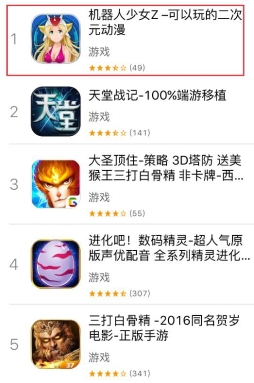 画像ギャラリー No.002のサムネイル画像 / 「ロボットガールズZ」が中国のApp Store有料アプリ総合ランキングで1位に