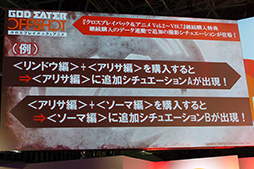 画像ギャラリー No.013のサムネイル画像 / ［TGS 2015］製品版へデータが引き継げる「序盤まるごと体験版」の配信が発表！　「GOD EATER RESURRECTION」ステージをレポート