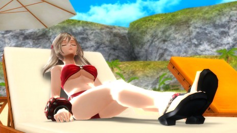 画像ギャラリー No.025のサムネイル画像 / サクヤのオトナな魅力に迫る「GOD EATER OFF SHOT<サクヤ編>」。水着ショット満載の“バカンス編”スクリーンショットも公開