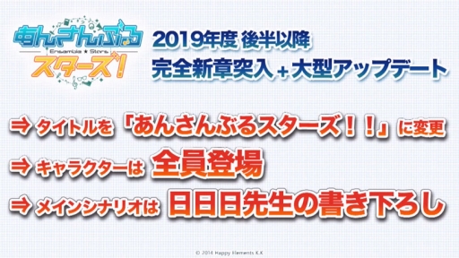 画像ギャラリー No.007のサムネイル画像 / 「あんさんぶるスターズ！」が2019年度後半以降に新章へ突入。新作リズムゲームの制作も発表