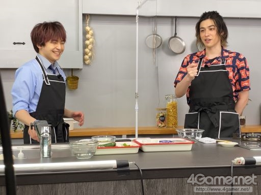 画像ギャラリー No.006のサムネイル画像 / 「あんスタ!!」CAFE CINNAMON ニキズキッチン第3回収録現場の潜入レポート。山口智広さん&神永圭佑さんが冷や麦作りにちゃれんじ!