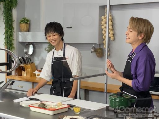 画像ギャラリー No.002のサムネイル画像 / 「あんスタ!!」CAFE CINNAMON ニキズキッチン第6回収録現場に潜入レポート。山口智広さん&伊藤マサミさんがグラタンを作る!