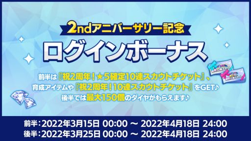 画像ギャラリー No.004のサムネイル画像 / 「あんスタ！！」は大型アップデートから今日で2周年。★5確定無料10連スカウトを含む2周年記念キャンペーンを開催