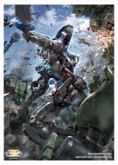 画像ギャラリー No.004のサムネイル画像 / 「ガンダムクロスウォー」，ガンプラを購入すると「ユニコーンガンダム（覚醒）」がもらえるキャンペーンが6月18日にスタート。6月14日からガンダムカフェでイラスト展示も